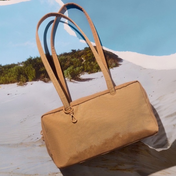 BAGGU Handbags - BAGGU Nylon Bowler Bag In Desert Apricot (UO Exclusive)